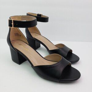 NEW Dream Pairs Chunkle Womens Size 10 Black Block 2.5" Heel Pump Sandals